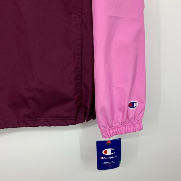 Champion Jacket Pink Stadium Packable Wind Water Resistant NWT - Picture 10 of 16